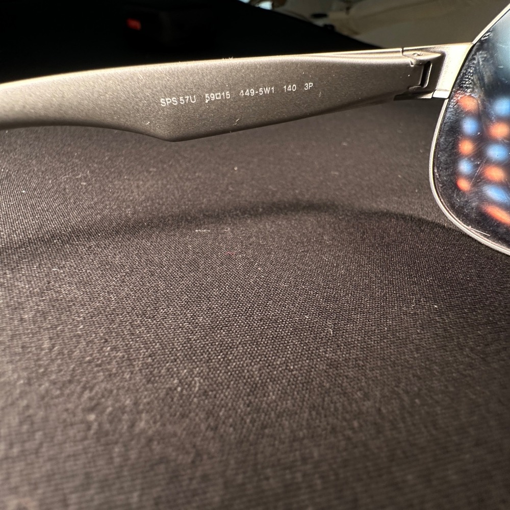 Prada Polarized Sunglasses Frame Men Silver Linnea Rossa SPS 57U 449-5W1 Italy - Picture 5 of 12